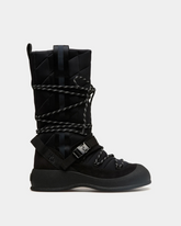 Frei Lace-Up Boot In Black Nylon