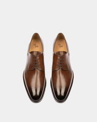 Scamardo Leather Derby Shoes In Brown