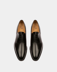 Scamardo Men's Leather Derby Lace-Up Shoe In Black