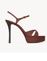 DEBBIE platform sandals in smooth leather