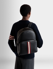 Mythos Backpack In Black Recycled Leather