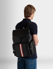 Mythos Backpack in Black Recycled Leather