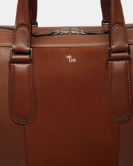 Spin Briefcase in Brown Leather