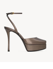 LA SCANDALE platform sandals in smooth leather