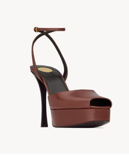 LA SCANDALE platform sandals in smooth leather