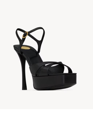 DEBBIE platform sandals in smooth leather