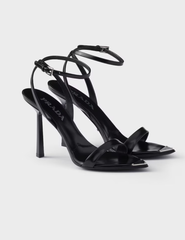 Brushed leather sandals