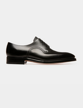 Scanio Men's Leather Oxford Lace-Up Shoe In Black