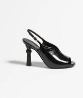 Shiny Crumpled Calfskin Sandals