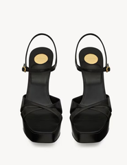 DEBBIE platform sandals in smooth leather