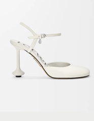 Toy ankle strap pump in lambskin