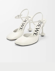 Toy ankle strap pump in lambskin