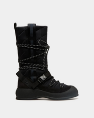 Frei Lace-Up Boot In Black Nylon