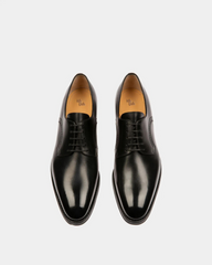 Scamardo Leather Derby Shoes In Black