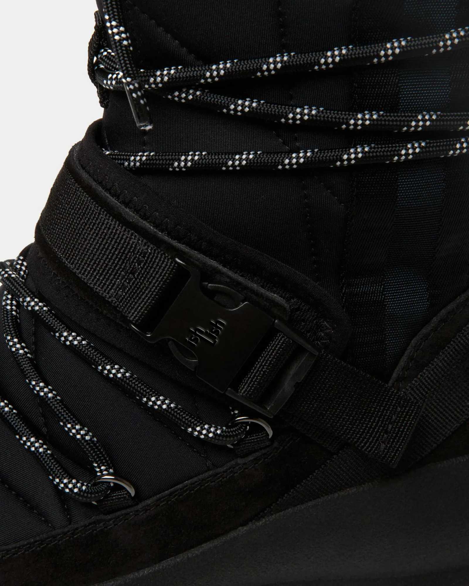Frei Lace-Up Boot In Black Nylon