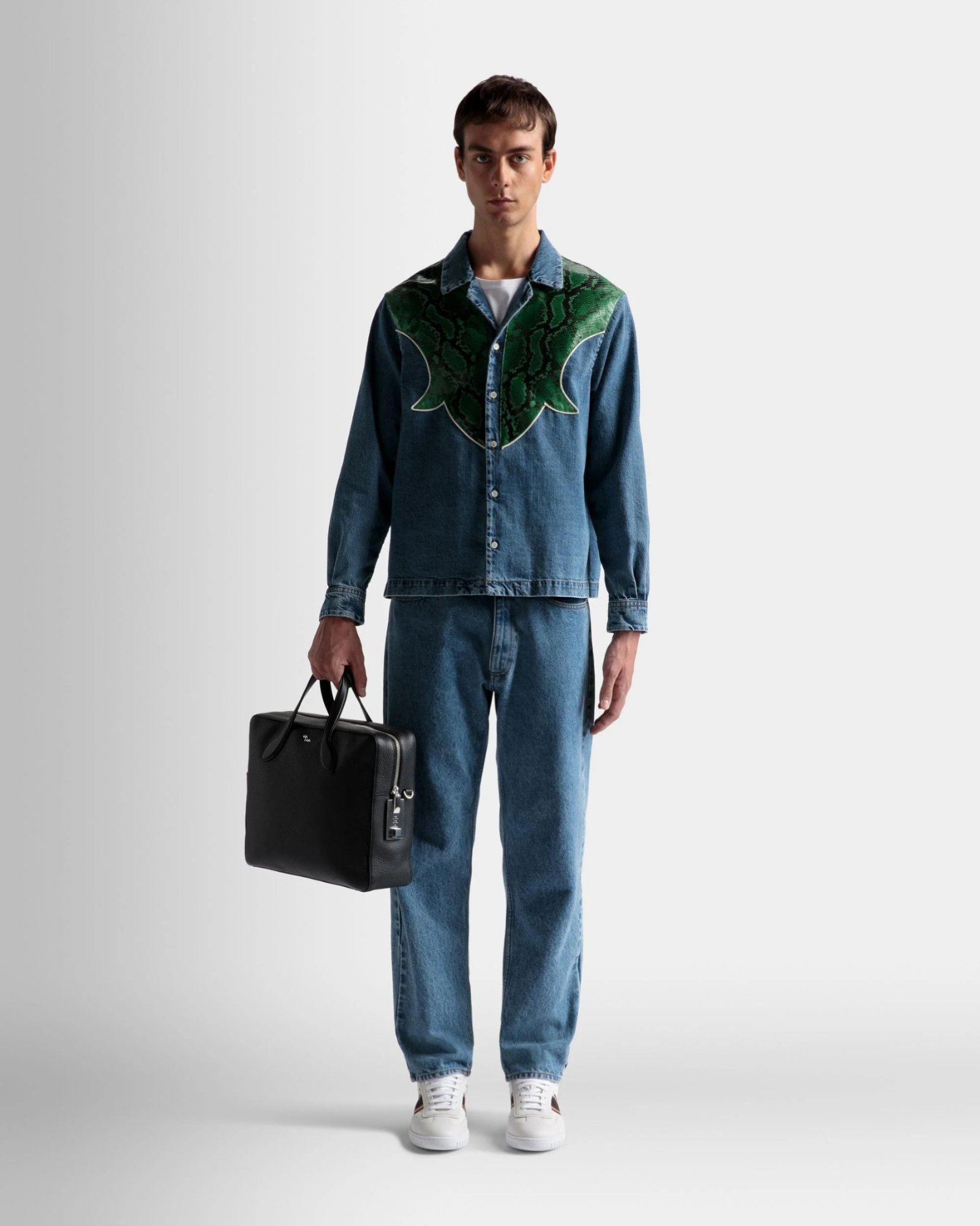 Lago Briefcase In Black Leather