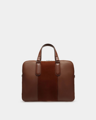 Spin Briefcase in Brown Leather