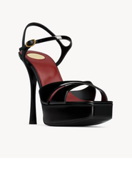 DEBBIE platform sandals in patent leather