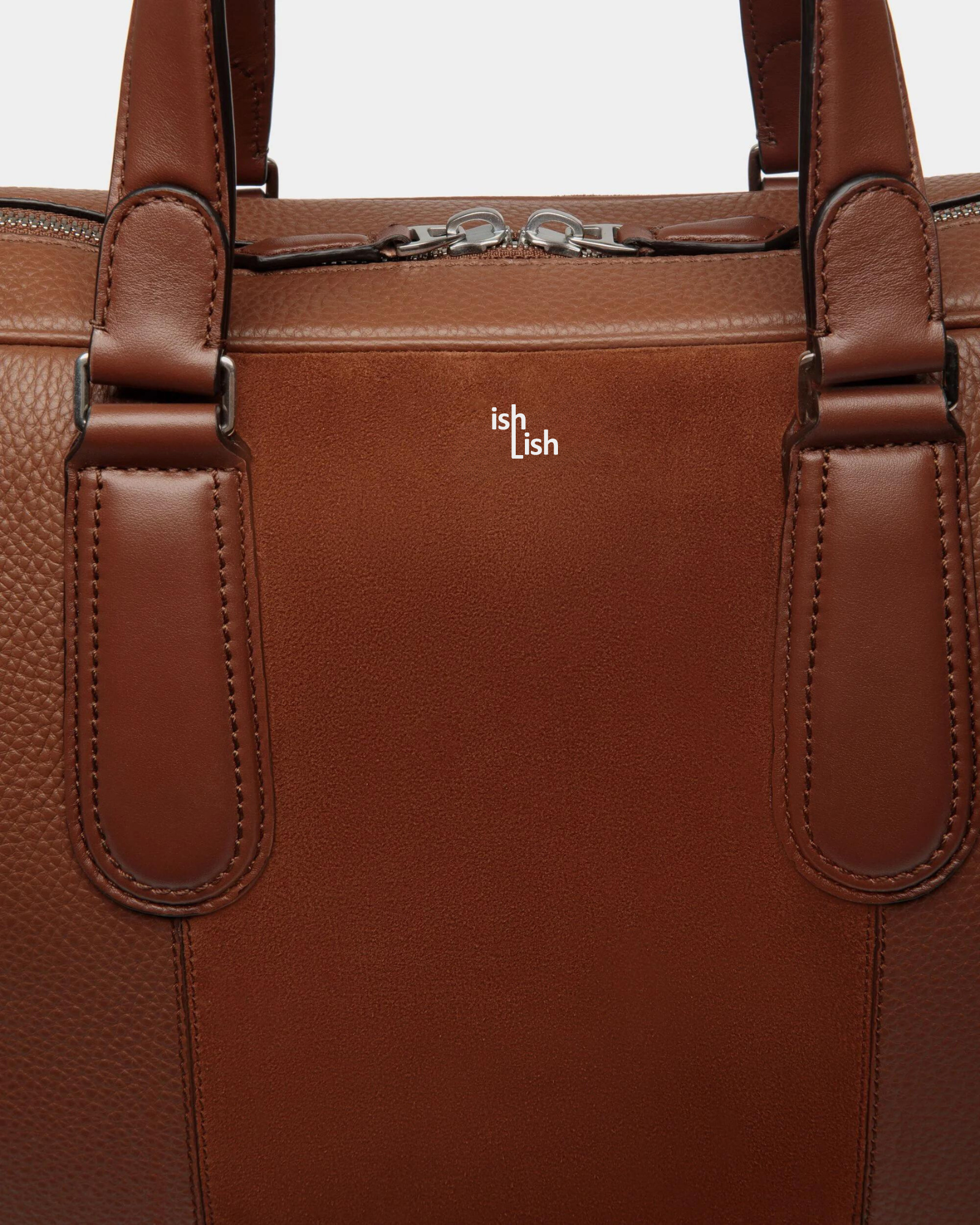 Spin Briefcase in Brown Leather