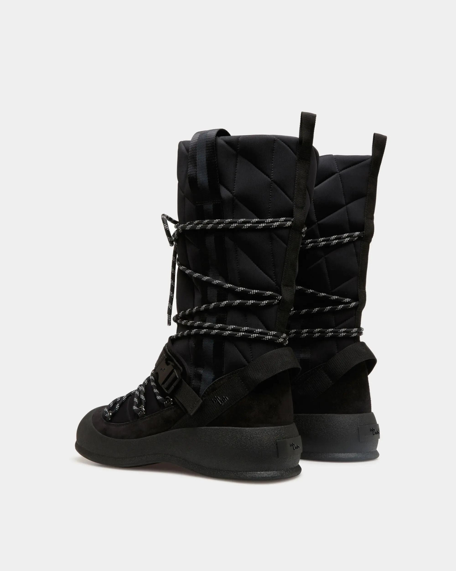 Frei Lace-Up Boot In Black Nylon