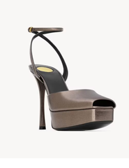 LA SCANDALE platform sandals in smooth leather