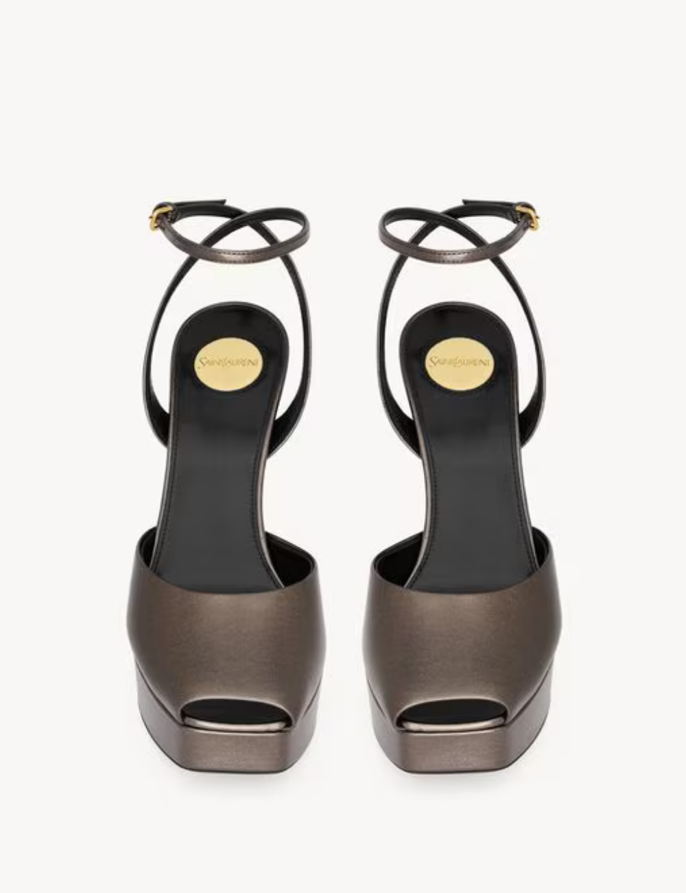 LA SCANDALE platform sandals in smooth leather