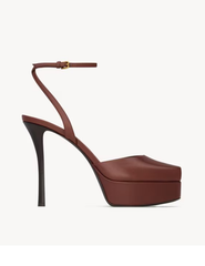 LA SCANDALE platform sandals in smooth leather