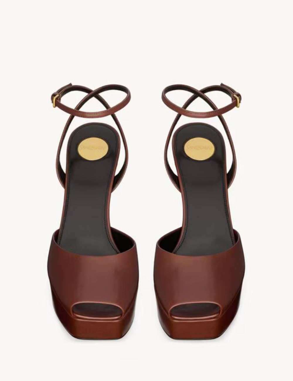 LA SCANDALE platform sandals in smooth leather