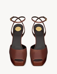 LA SCANDALE platform sandals in smooth leather
