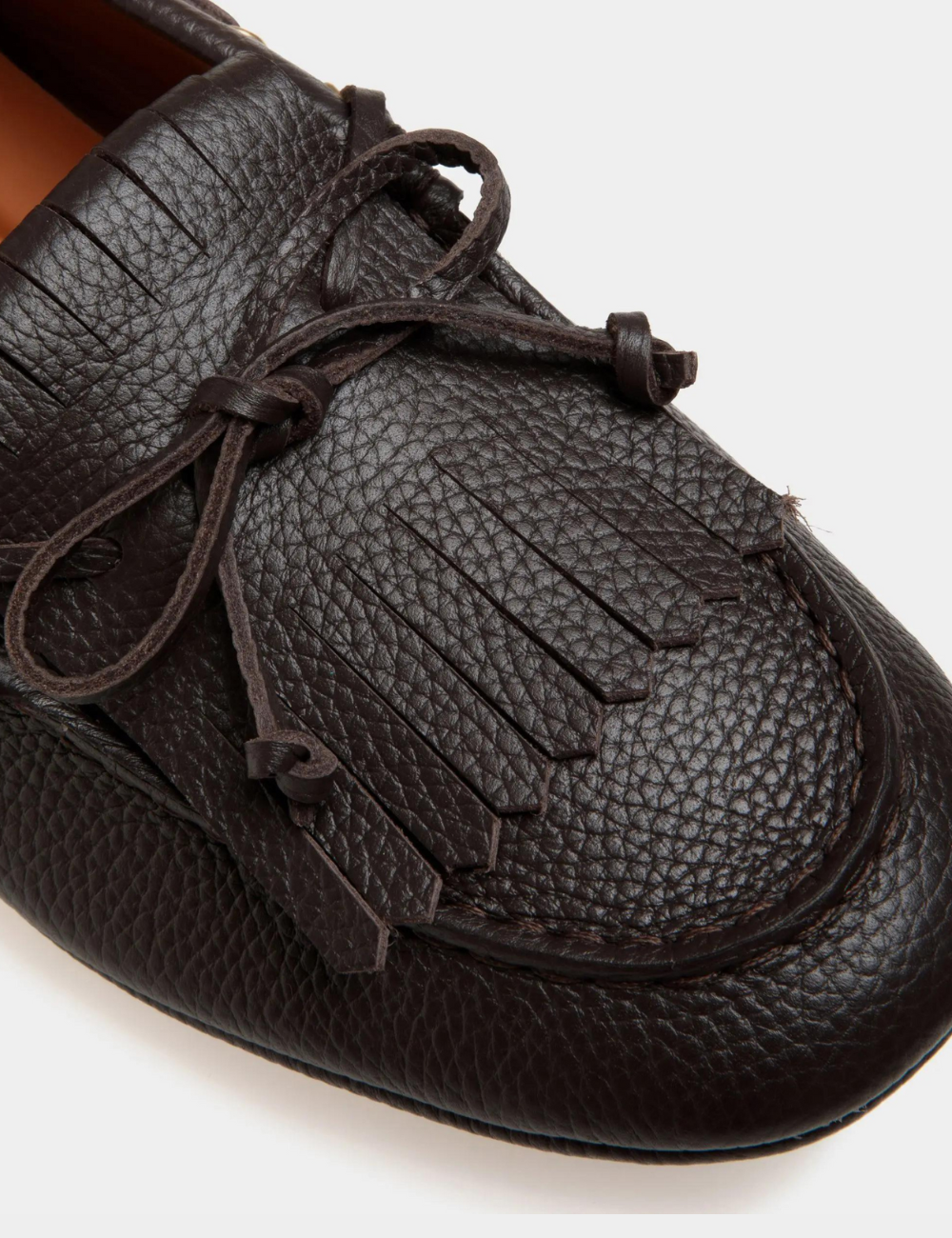 Kerbs Driver in brown Grained Leather