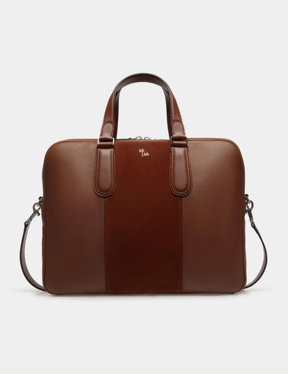 Spin Briefcase in Brown Leather