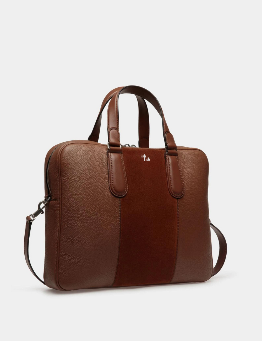 Spin Briefcase in Brown Leather