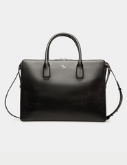 Banque Business Bag In Black Leather