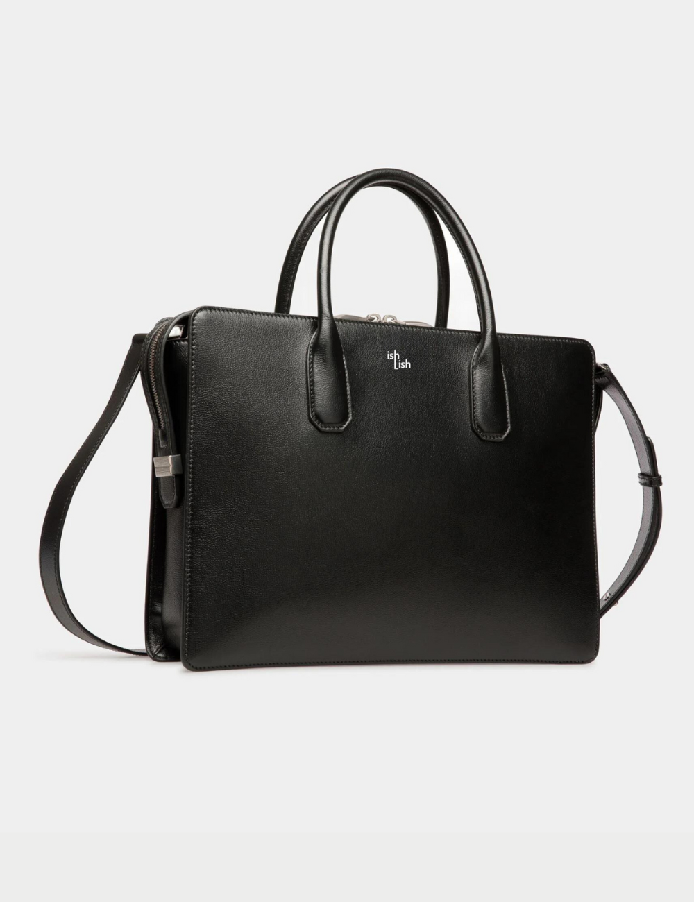Banque Business Bag In Black Leather