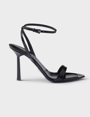 Brushed leather sandals