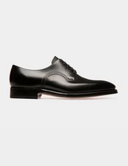 Scanio Men's Leather Oxford Lace-Up Shoe In Black