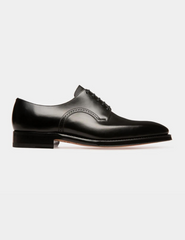 Scamardo Men's Leather Derby Lace-Up Shoe In Black