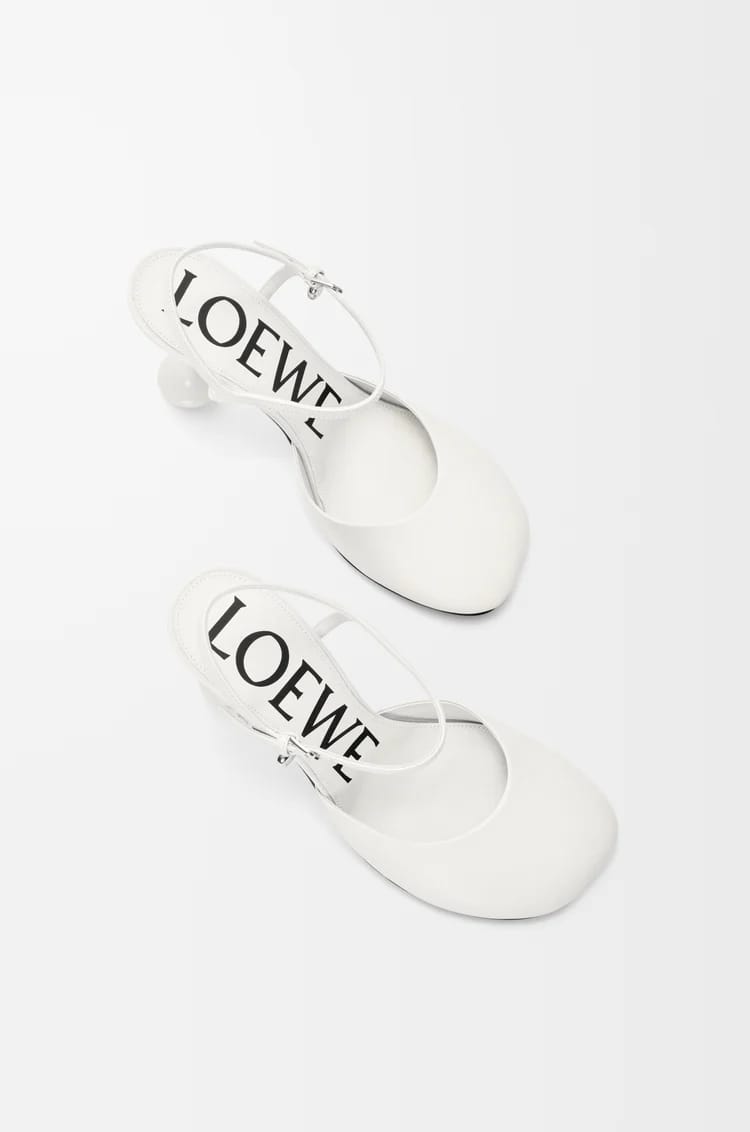 Toy ankle strap pump in lambskin