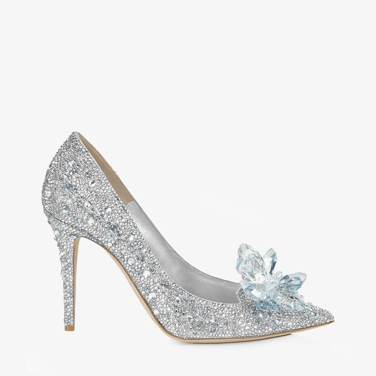 Crystal Covered Pointy Toe Pumps