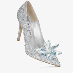 Crystal Covered Pointy Toe Pumps