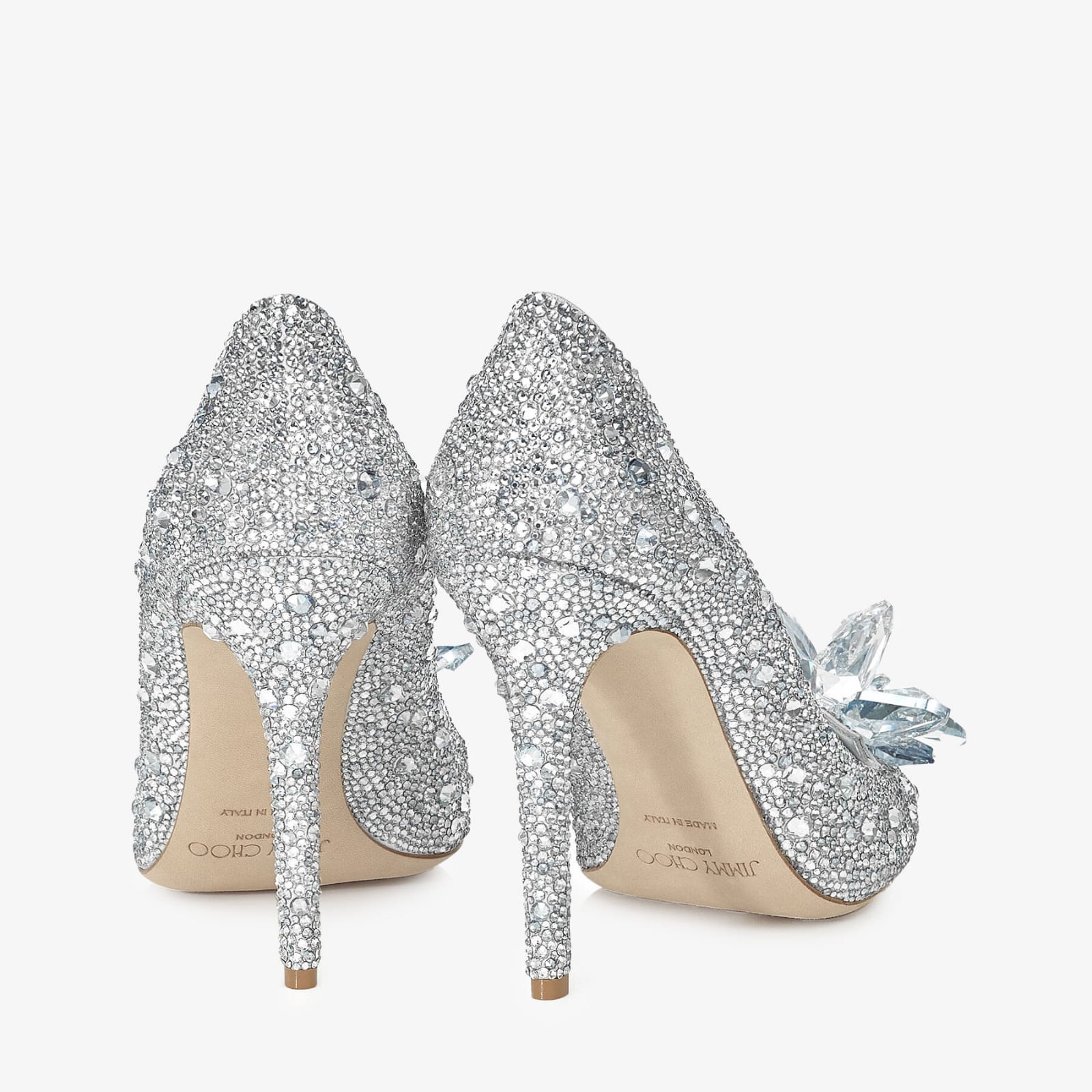 Crystal Covered Pointy Toe Pumps