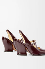 Onda slingback pump in brushed calfskin