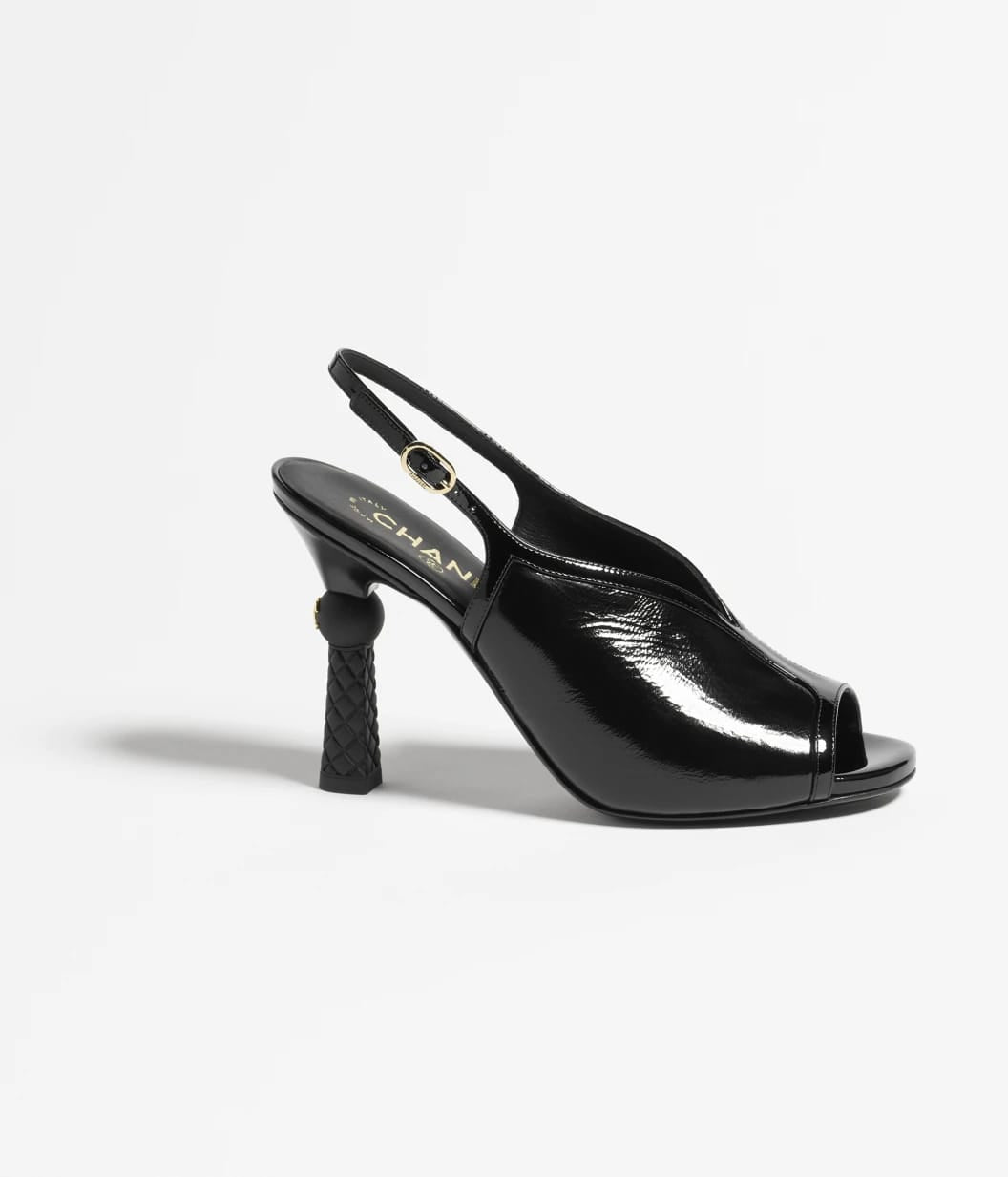 Shiny Crumpled Calfskin Sandals