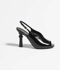 Shiny Crumpled Calfskin Sandals