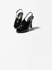 Shiny Crumpled Calfskin Sandals