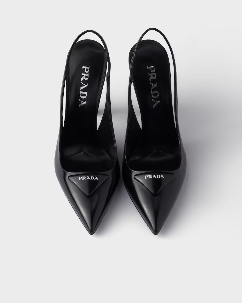 Brushed leather slingback pumps