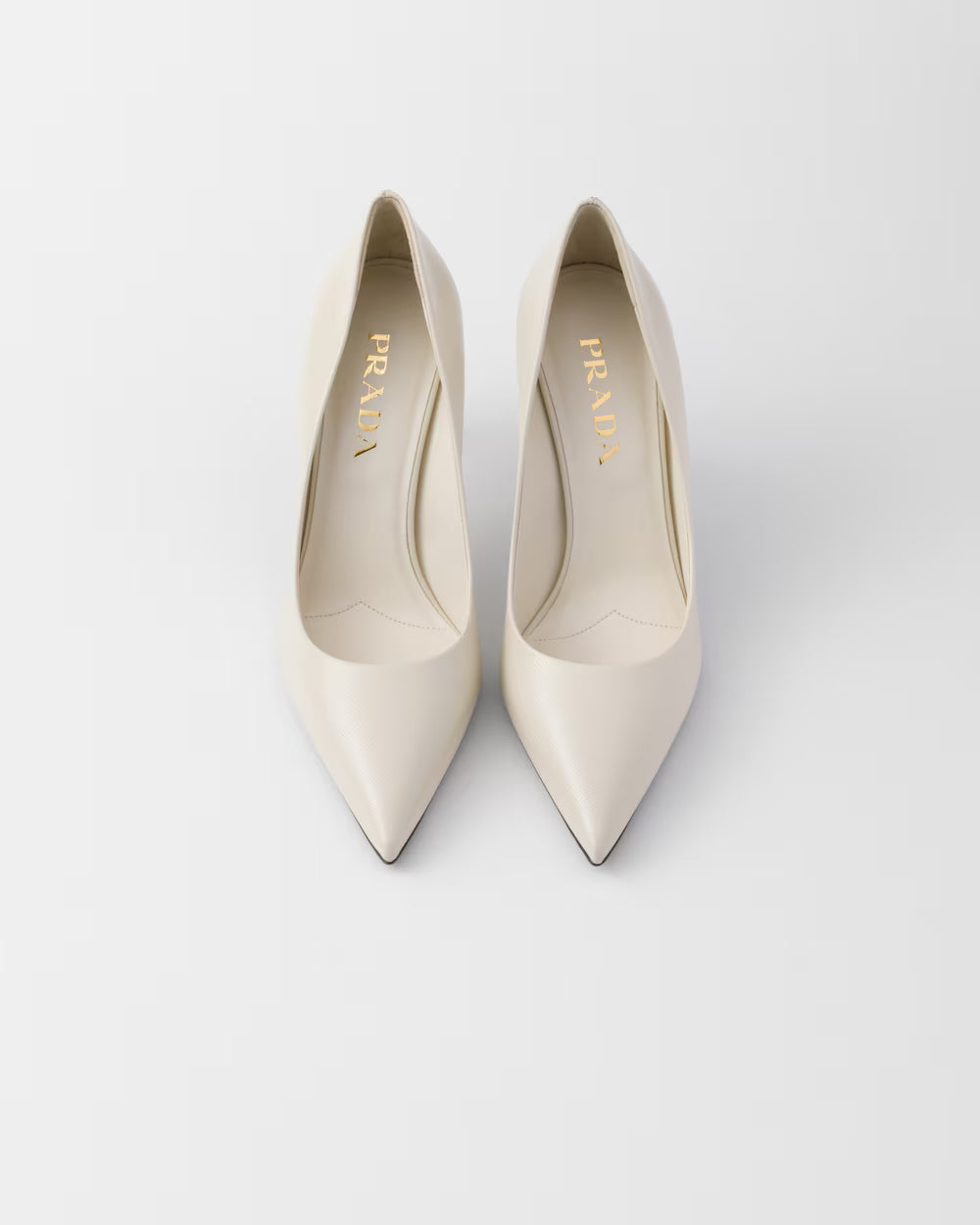 Patent Saffiano leather pumps