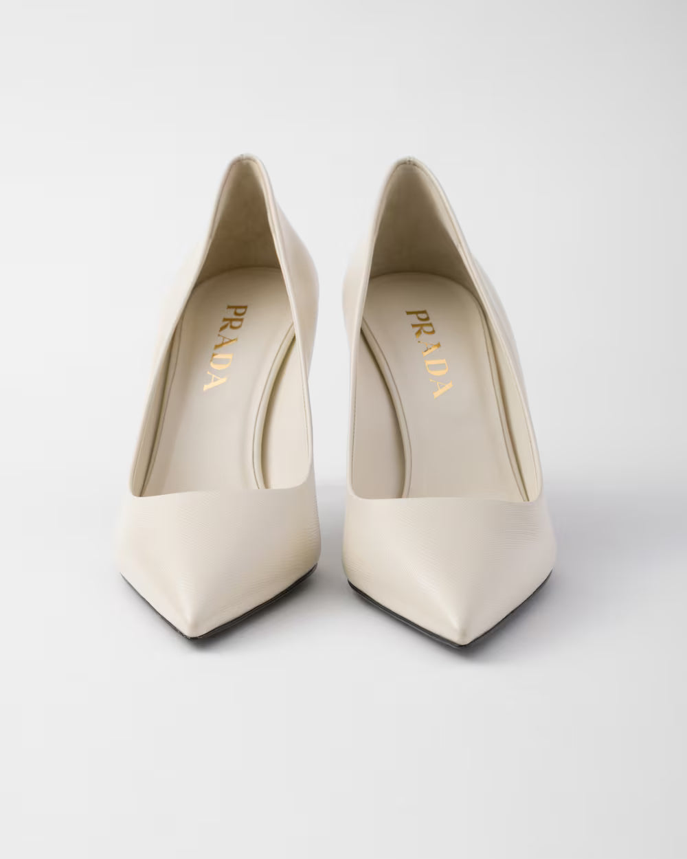 Patent Saffiano leather pumps